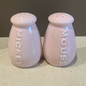 Mickey Mouse Disneyland Pink Dinner ware CollectionSalt and Pepper Shakers